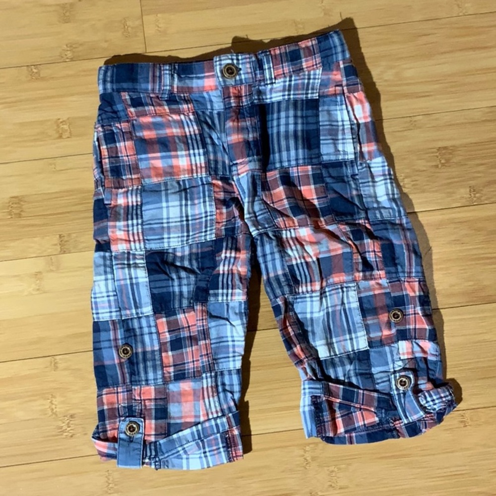 Janie and Jack Cotton Plaid Patchwork Baby Pants 18-24